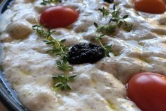 Focaccia thyme and tomatoes